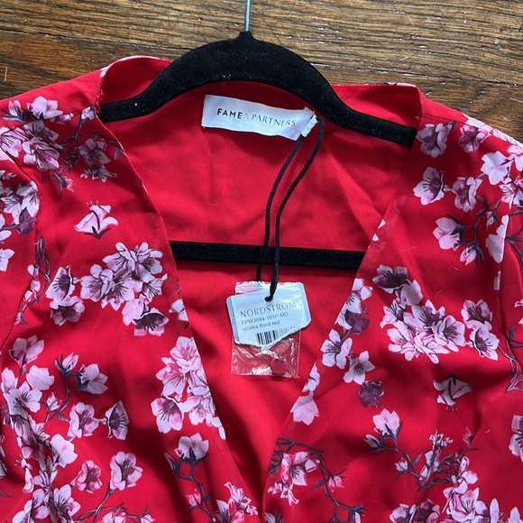 NWT Fame & Partners Evelyn floral wrap dress - Picture 6 of 13
